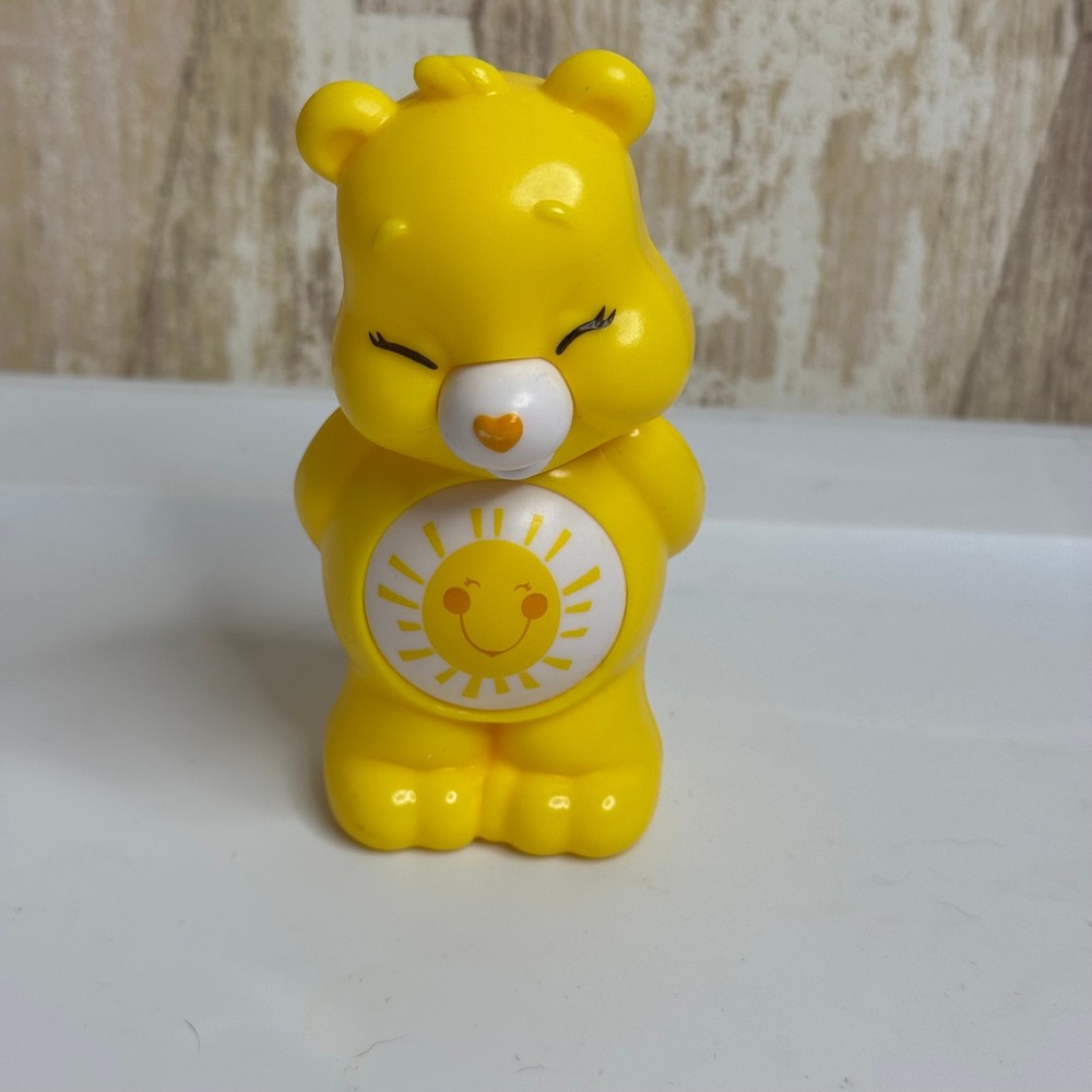 Burger King Care Bears Funshine Bear Yellow Plastic Figure 2017 Toy